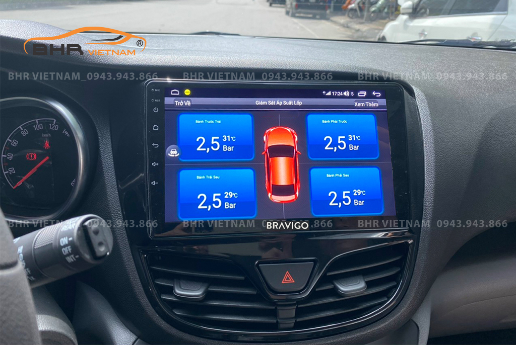 Hình ảnh quan sát cảm biến áp suất lốp Bravigo Ultimate Vinfast Fadil 2019 - nay