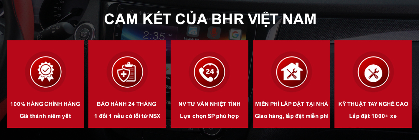 Dịch vụ và cam kết tại BHR Việt Nam khi lắp màn hình ô tô
