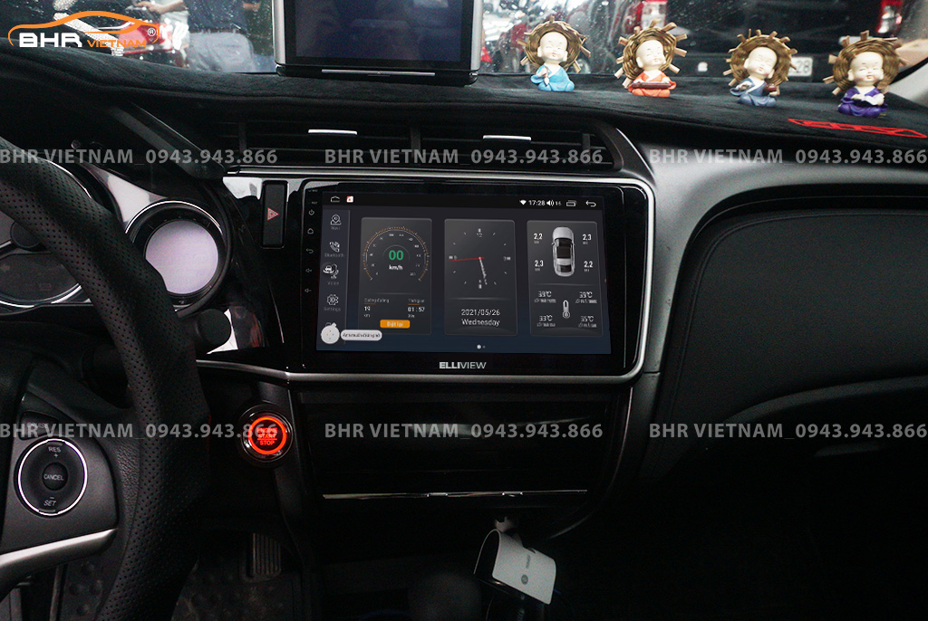 Điều khiển bằng giọng nói thông minh màn hình Elliview S4 Basic Honda City 2018 - 2020