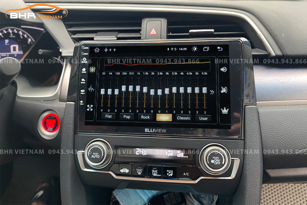 Trải nghiệm âm thanh DSP 32EQ kênh trên màn hình Elliview S4 Deluxe Honda Civic 2017 - nay