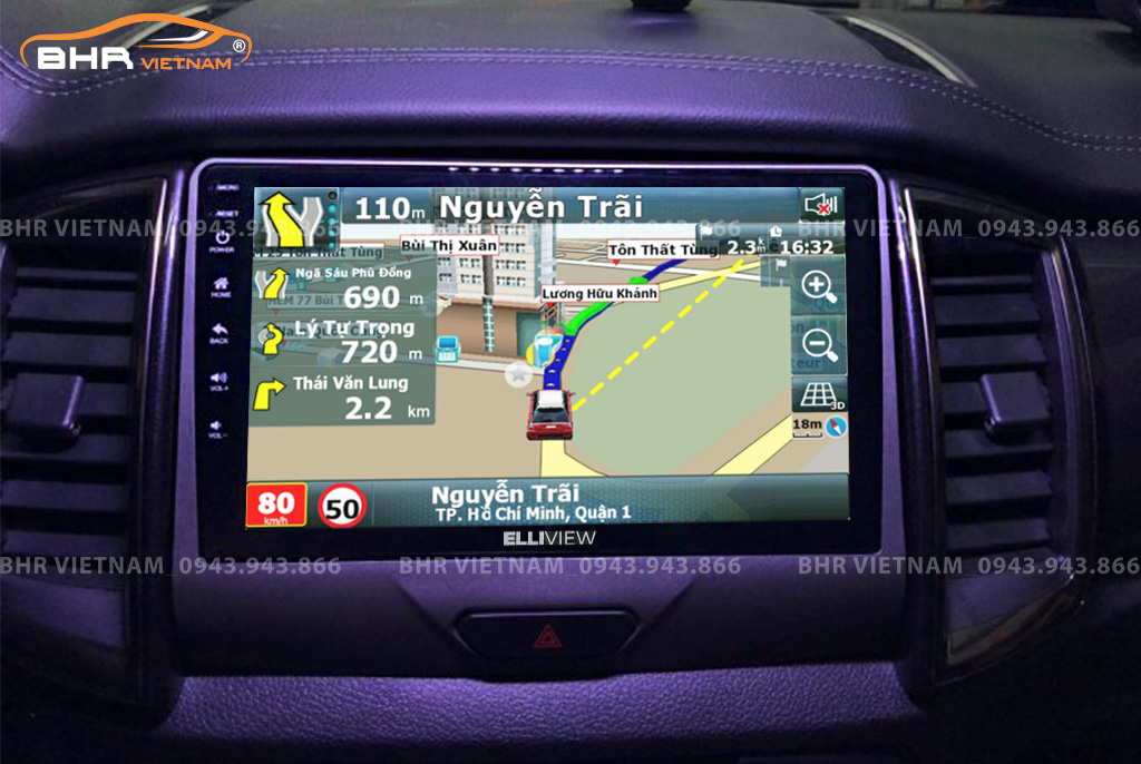 Bản đồ chỉ đường thông minh: Vietmap, Navitel, Googlemap trên Elliview S4 Premium Ford Everest 2016 - nay