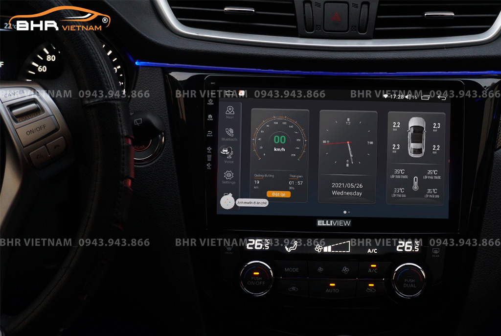 Điều khiển bằng giọng nói thông minh màn hình Elliview S4 Premium Nissan Xtrail 2017 - nay