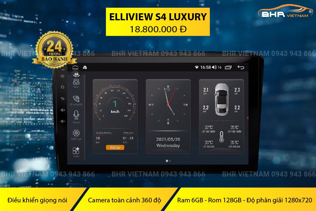 Thông số cấu hình màn hình Elliview S4 Luxury