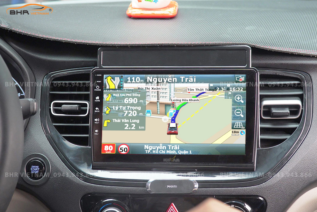 Bản đồ chỉ đường thông minh: Vietmap, Navitel, Googlemap trên Kovar Plus 360 Hyundai Accent 2021 - nay