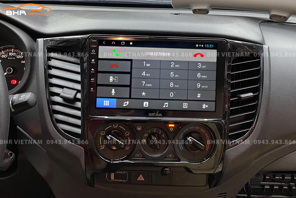 Kết nối điện thoại trên màn hình Kovar Plus 360 Mitsubishi Triton 2020 - nay