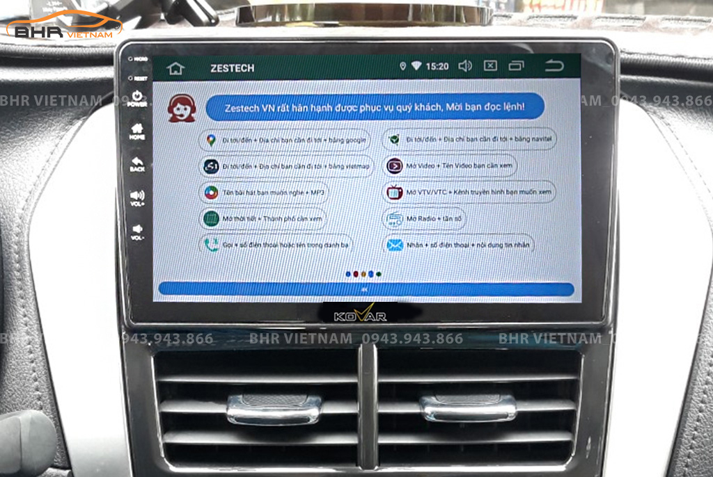 Điều khiển bằng giọng nói thông minh màn hình Kovar Plus 360 Toyota Vios 2019 - nay