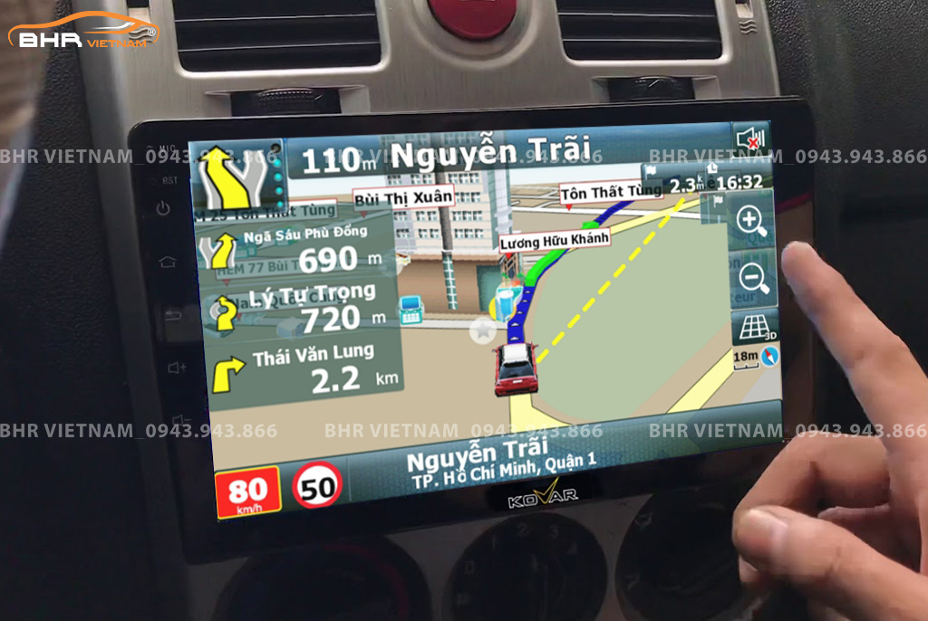 Bản đồ chỉ đường thông minh: Vietmap, Navitel, Googlemap trên Kovar T1 Hyundai Getz 2002 - 2011