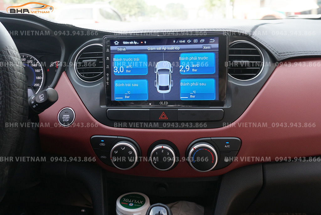 Màn hình DVD Oled C2 New Hyundai i10 2014 - 2020 tích hợp cảm biến áp suất lốp