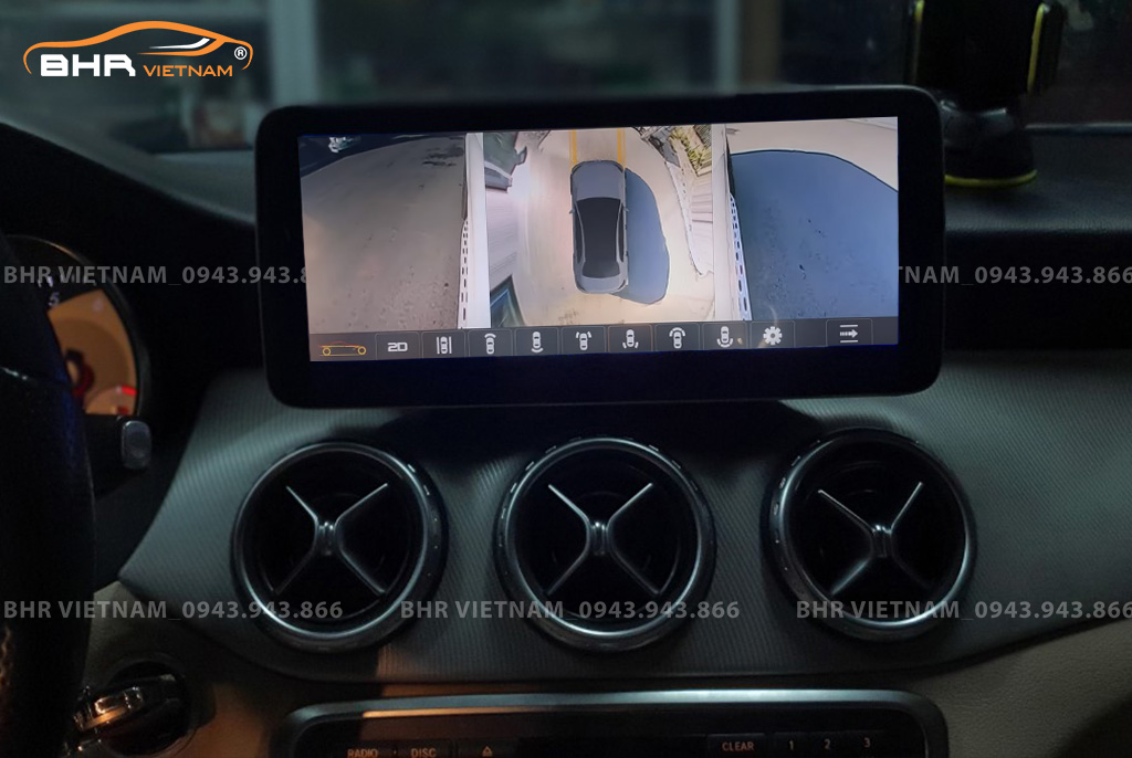 Hình ảnh quan sát 2 bên gương trên màn hình DVD Oled Pro G68s Mercedes CLA Class C117 2013 - nay