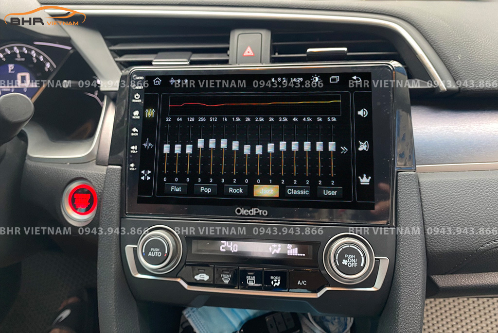 Trải nghiệm âm thanh sống động trên màn hình DVD Android Oled Pro X8S Honda Civic 2017 - nay