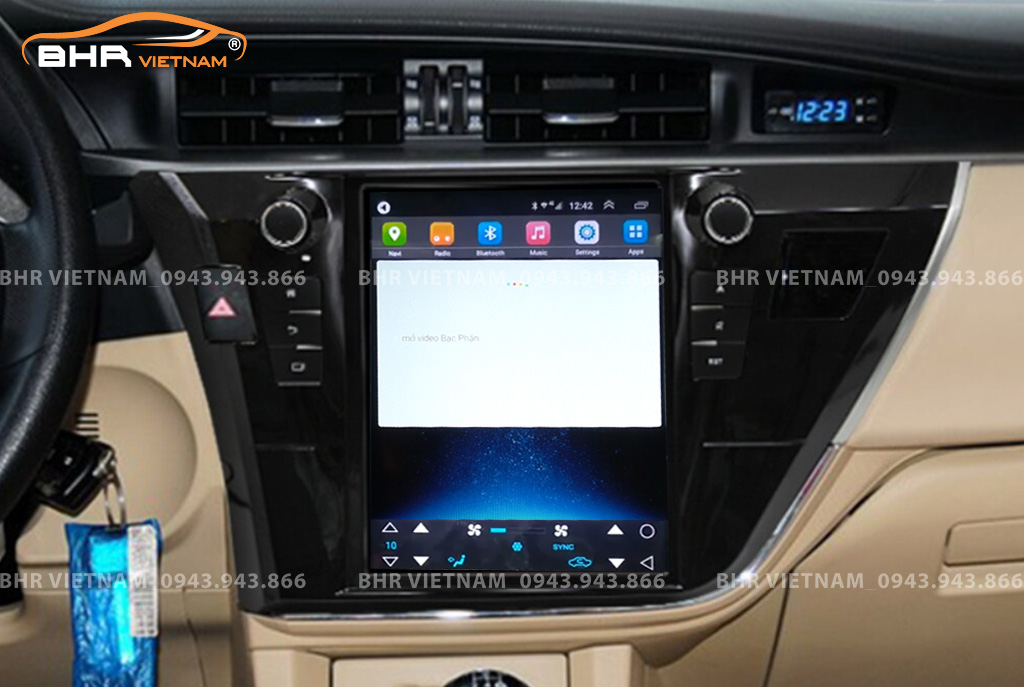 Điều khiển bằng giọng nói màn hình DVD Tesla Toyota Altis 2014 - 2017