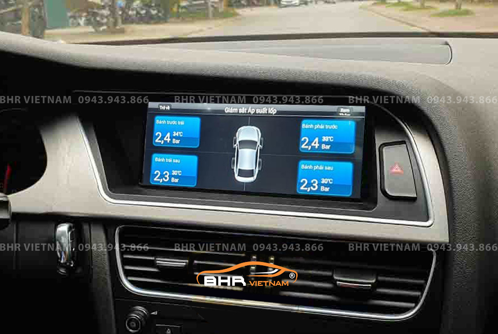Màn hình DVD Android Audi A4 2008 - 2017 tích hợp cảm biến áp suất lốp