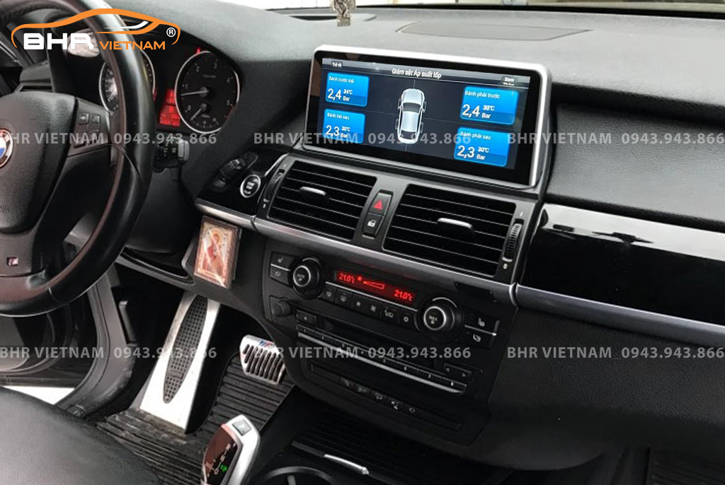 Màn hình DVD Android BMW X5 NBT 2015-2018 tích hợp cảm biến áp suất lốp