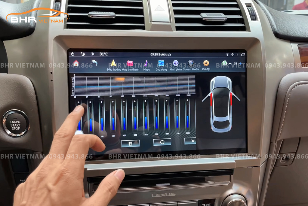 Trải nghiệm âm thanh sống động trên màn hình DVD Android Flycar Lexus GX460 2010 - nay