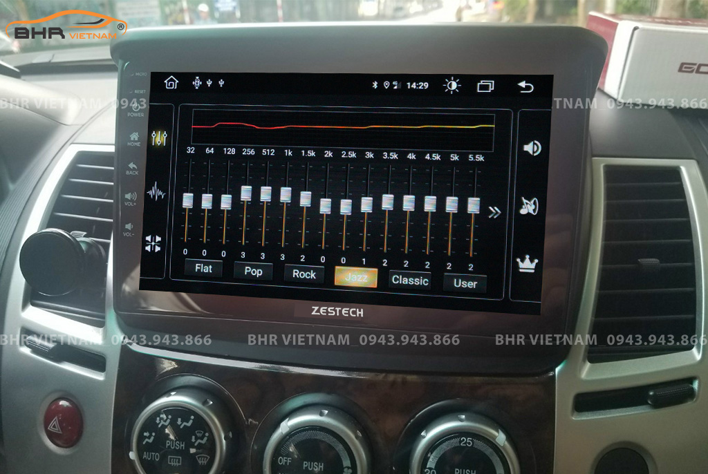 Trải nghiệm âm thanh DSP 8 kênh trên màn hình Zestech Z500 Mitsubishi Pajero Sport 2011 - 2017