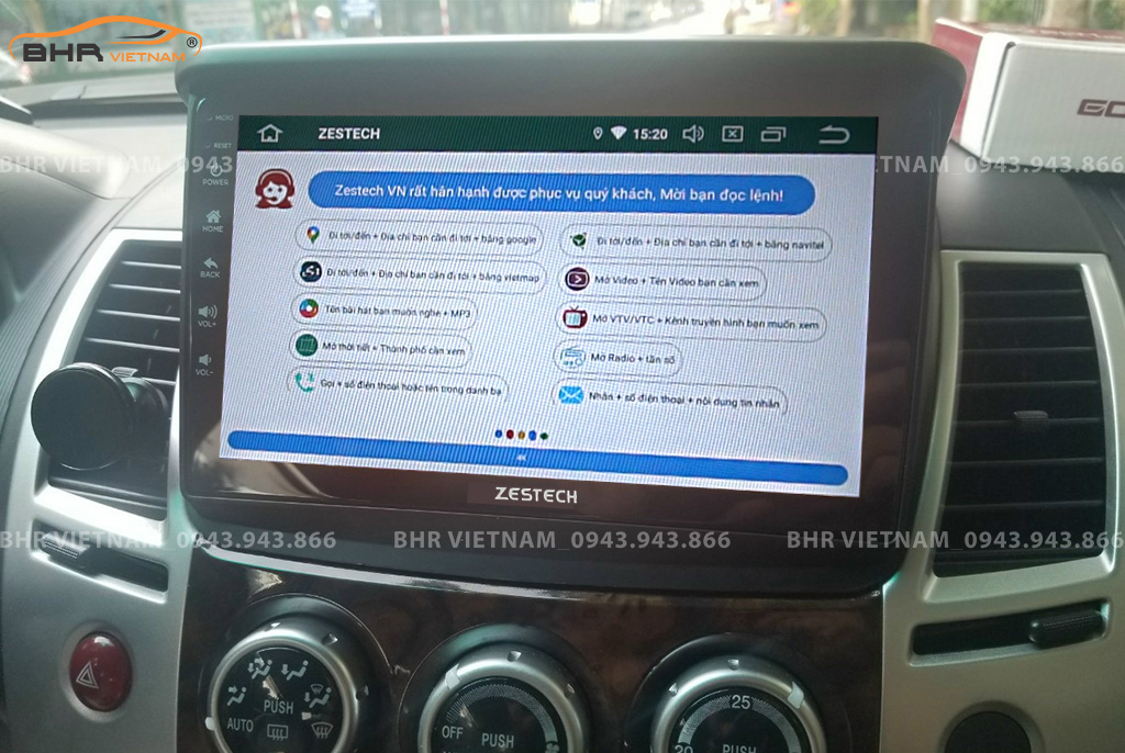 Điều khiển bằng giọng nói thông minh màn hình Zestech Z500 Mitsubishi Pajero Sport 2011 - 2017