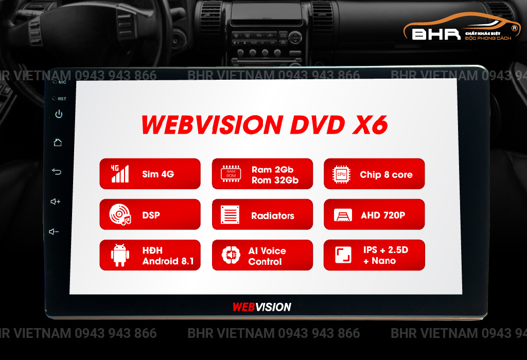 Màn hình DVD Webvision X6