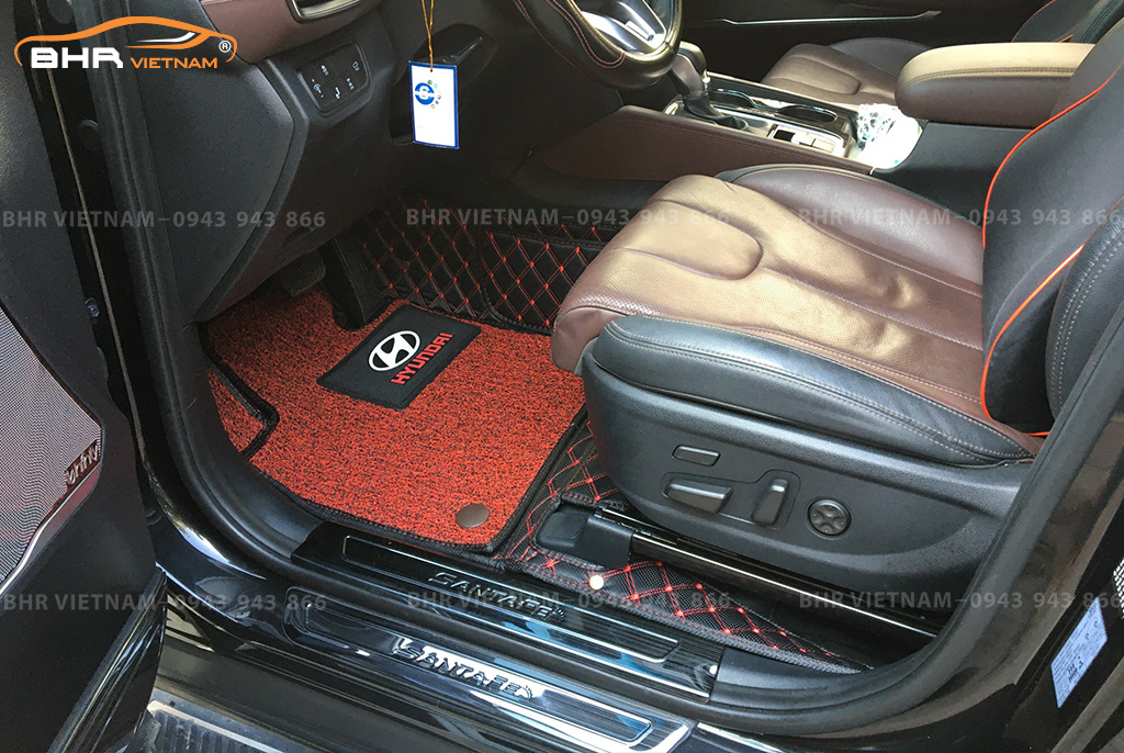 Thảm lót sàn ô tô 5D 6D cho xe Hyundai Santafe