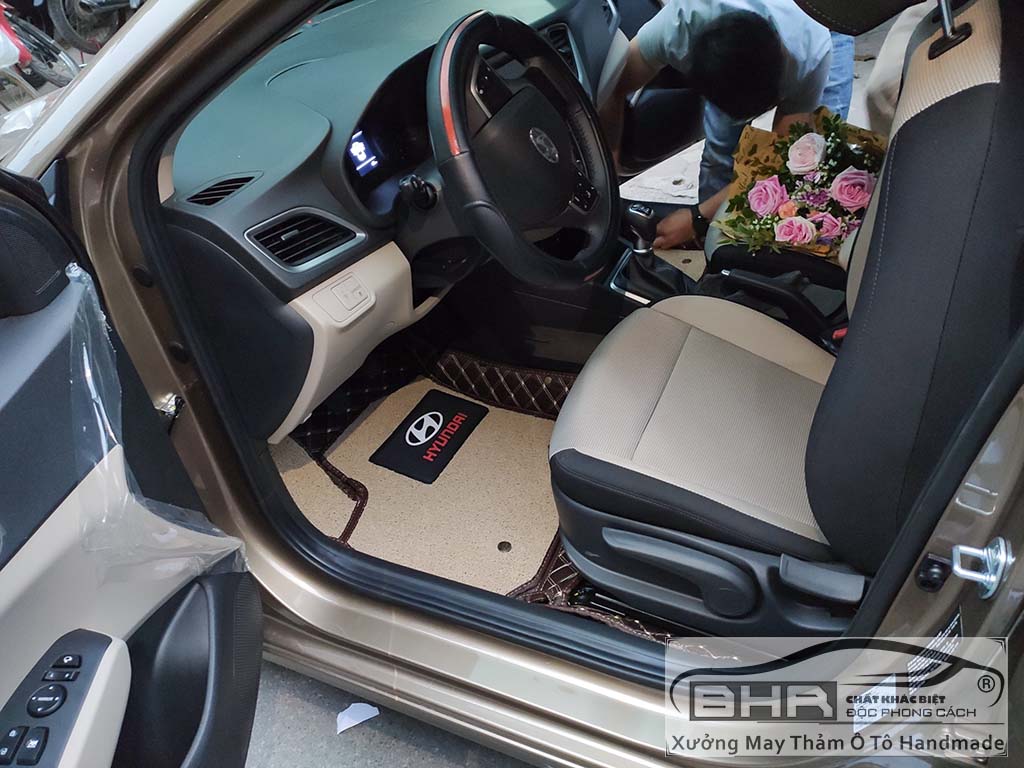Thảm lót sàn 5D 6D Hyundai Accent giá gốc tận xưởng, bảo hành trọn đời