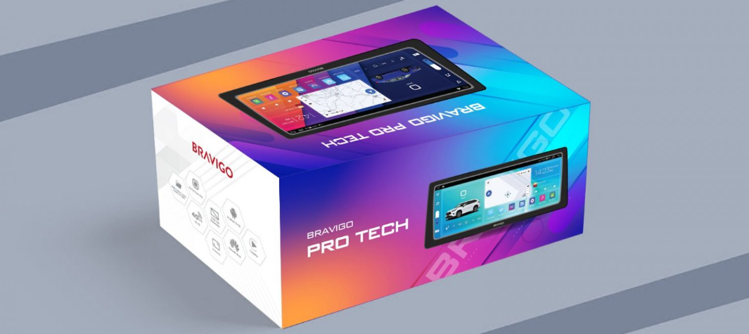 Màn hình DVD Android Bravigo Protech - Màn hình trên xe sang