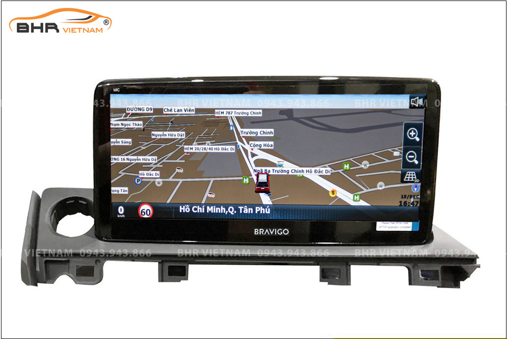 Bản đồ chỉ đường Vietmap, Navitel, Googlemap trên màn hình DVD Android Bravigo Mazda 6 2018 - nay
