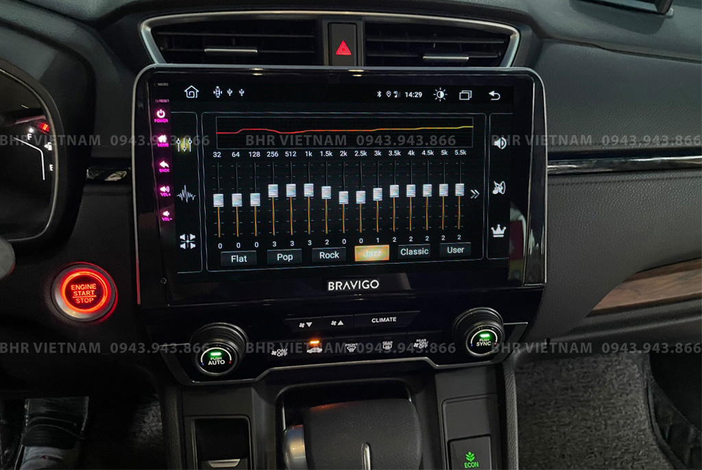 Trải nghiệm âm thanh sống động trên màn hình DVD Android Bravigo Ultimate Honda CRV 2018 - nay