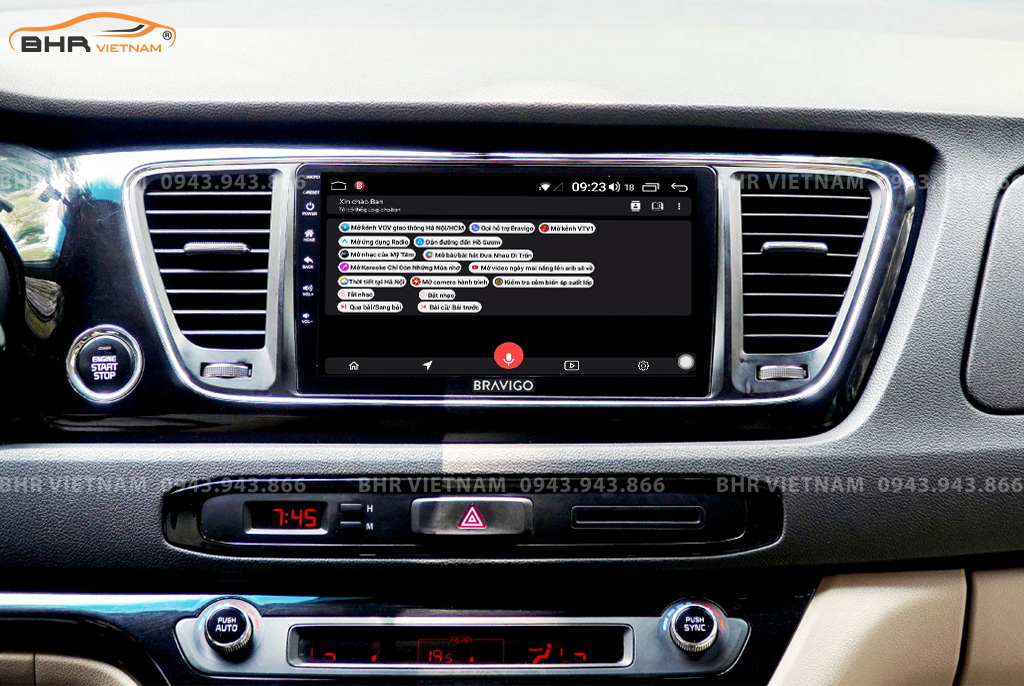 Điều khiển bằng giọng nói thông minh DVD Android Bravigo Ultimate Kia Sedona 2015 - nay