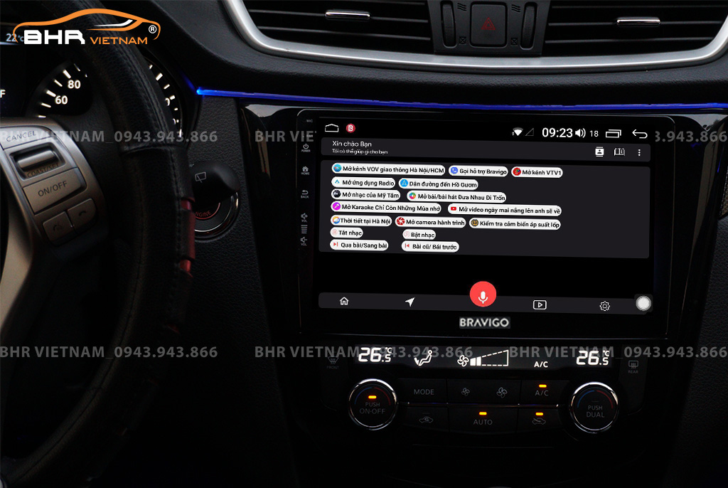 Điều khiển bằng giọng nói thông minh DVD Android Bravigo Ultimate Nissan Xtrail 2017 - nay