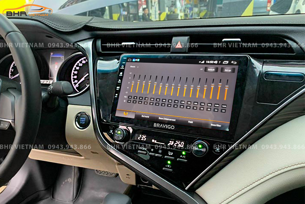 Trải nghiệm âm thanh sống động trên màn hình DVD Android Bravigo Ultimate Toyota Camry 2019 - nay