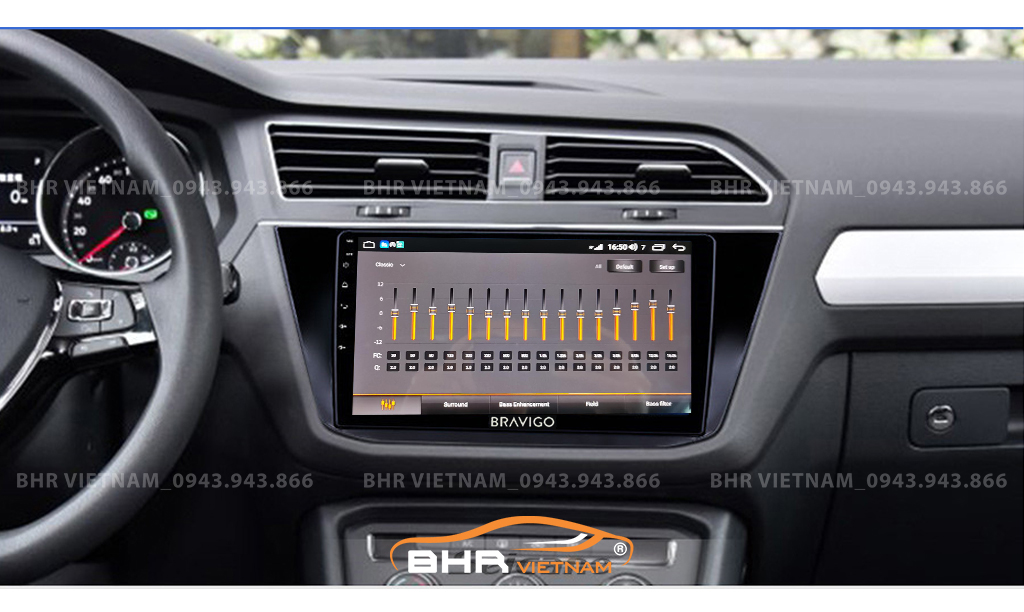 Trải nghiệm âm thanh sống động trên màn hình DVD Android Bravigo Ultimate Volkswagen Tiguan 2017 - nay