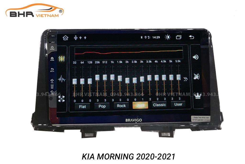 Trải nghiệm âm thanh sống động trên màn hình DVD Android Bravigo Ultimate Kia Morning 2021 - nay