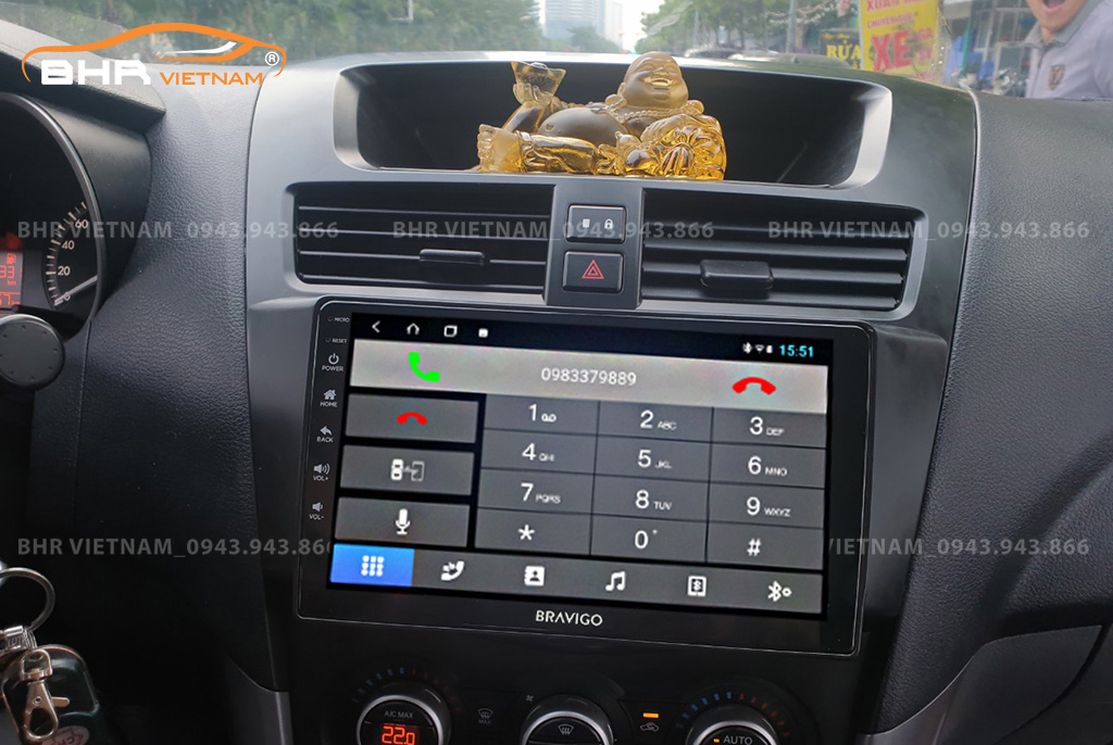 Kết nối điện thoại trên màn hình DVD Android Bravigo Ultimate Mazda BT50 2013 - nay