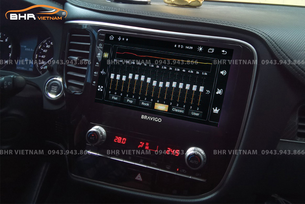 Trải nghiệm âm thanh sống động trên màn hình DVD Android Bravigo Ultimate Mitsubishi Triton 2020 - nay