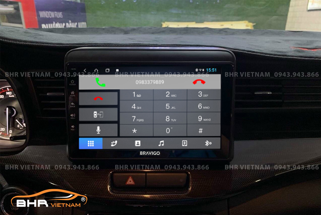 Kết nối điện thoại trên màn hình DVD Android Bravigo Ultimate Suzuki XL7 2019 - nay