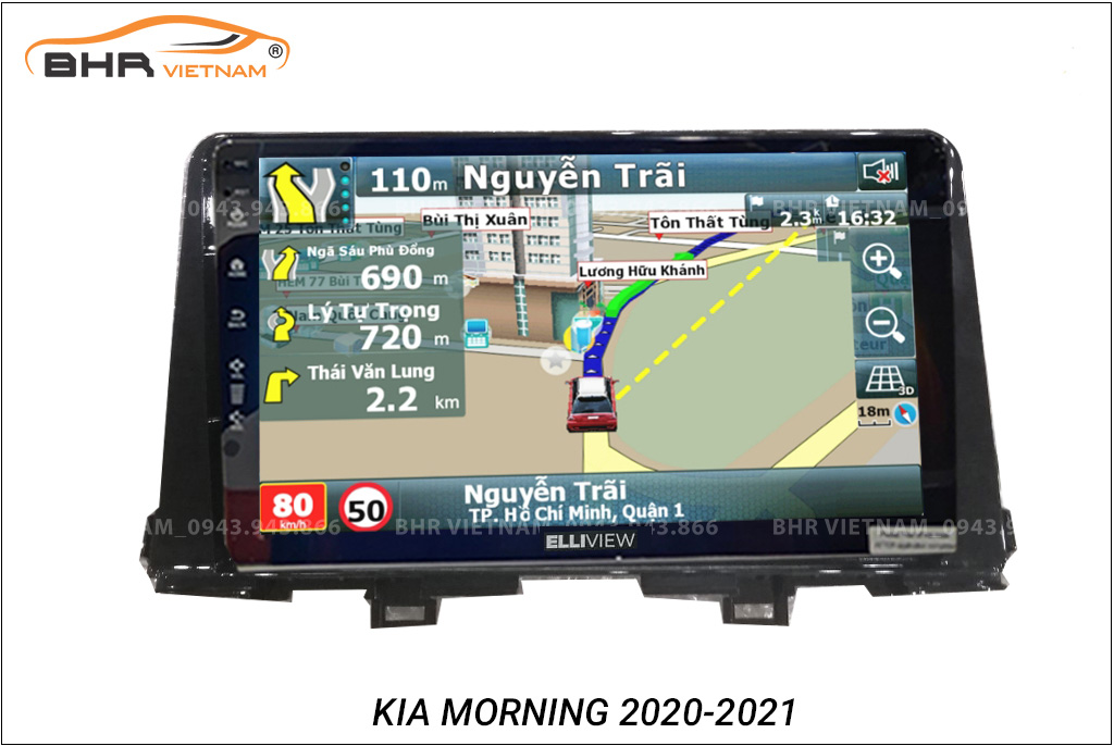 Bản đồ chỉ đường thông minh: Vietmap, Navitel, Googlemap trên Elliview S4 Basic Kia Morning 2021 - nay