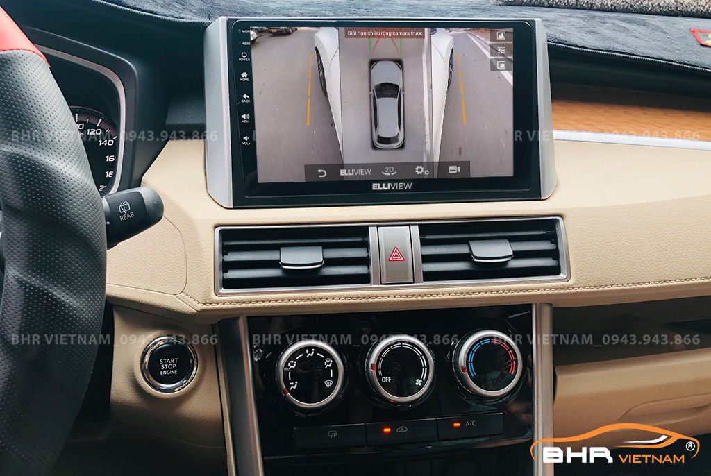 Hình ảnh quan sát từ camera sau Elliview S4 Basic Mitsubishi Xpander 2018 - nay