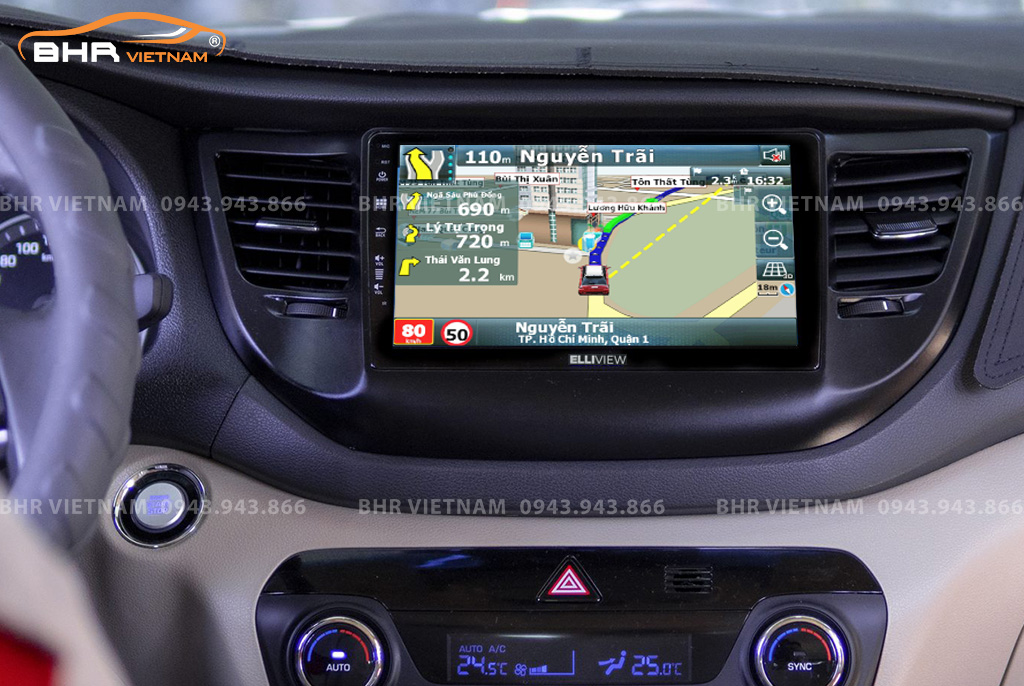 Bản đồ chỉ đường thông minh: Vietmap, Navitel, Googlemap trên Elliview S4 Deluxe Hyundai Tucson 2015 - 2018