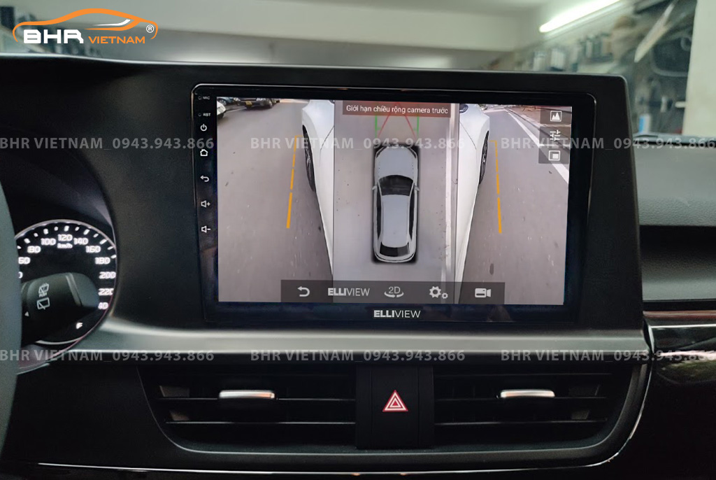 Hình ảnh quan sát 2 bên gương trên màn hình DVD Elliview S4 Deluxe Kia Seltos 2020 - nay