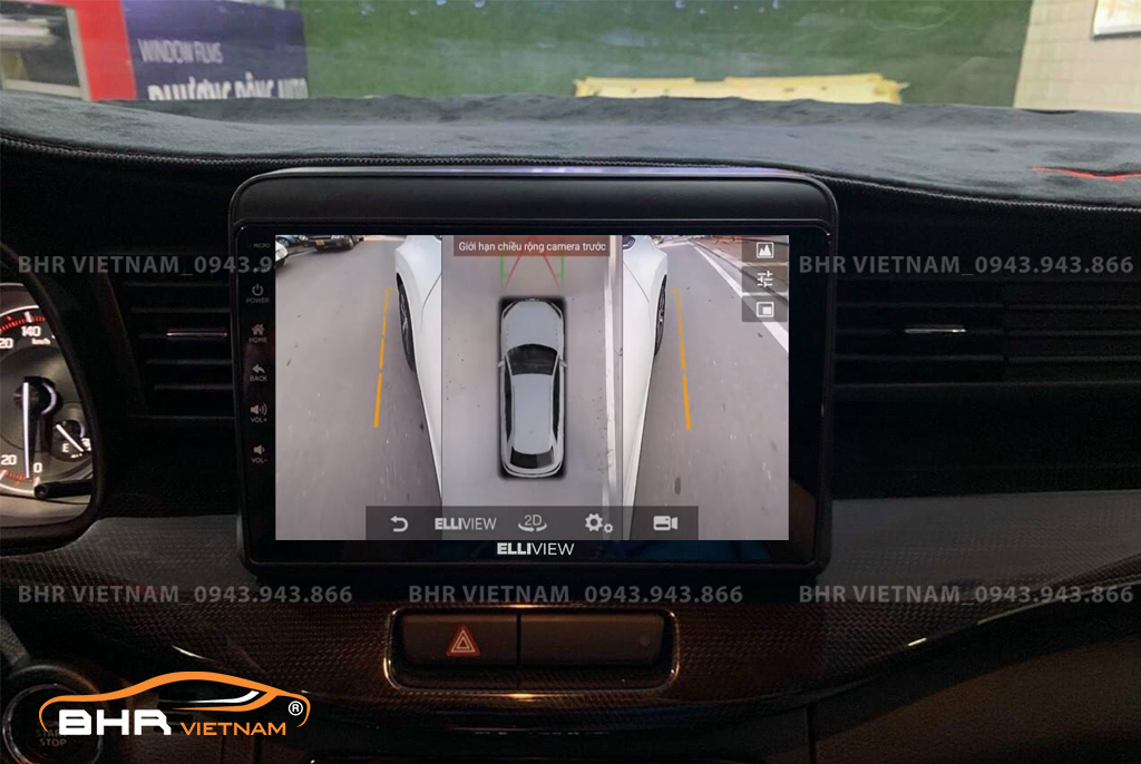 Hình ảnh quan sát 2 bên gương trên màn hình DVD Elliview S4 Deluxe Suzuki Ertiga 2020 - nay