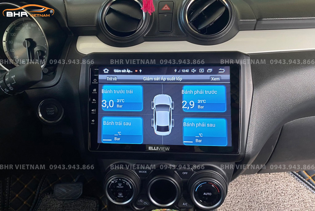 Hình ảnh quan sát cảm biến áp suất lốp Elliview S4 Deluxe Suzuki Swift 2019 - nay