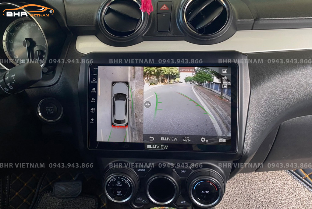 Hình ảnh quan sát từ camera sau Elliview S4 Deluxe Suzuki Swift 2019 - nay