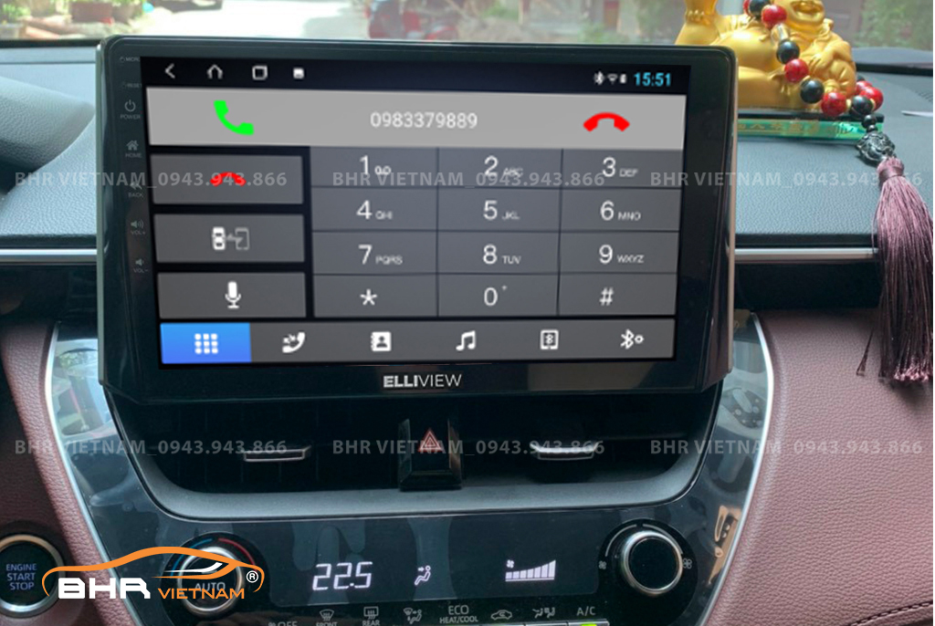 Kết nối điện thoại trên màn hình Elliview S4 Deluxe Toyota Cross 2020 - nay