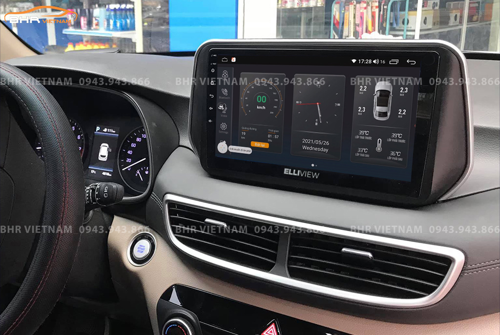 Điều khiển bằng giọng nói thông minh màn hình Elliview S4 Luxury Hyundai Tucson 2019 - nay