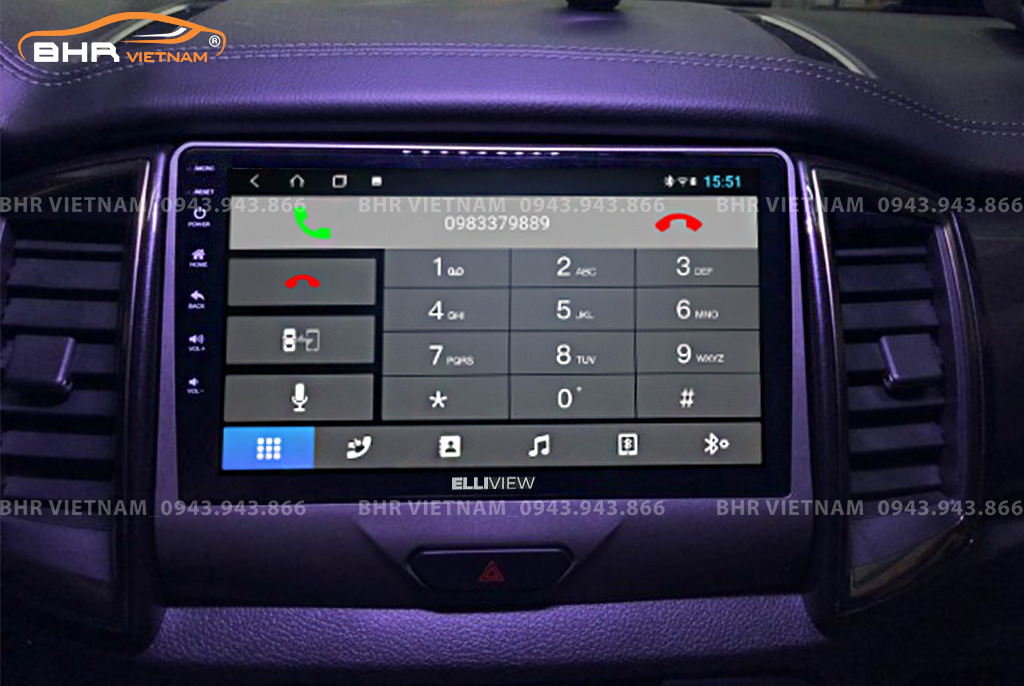 Kết nối điện thoại trên màn hình Elliview S4 Premium Ford Everest 2016 - nay