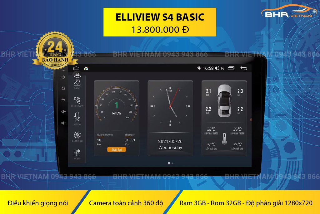 Thông số cấu hình màn hình Elliview S4 Basic 