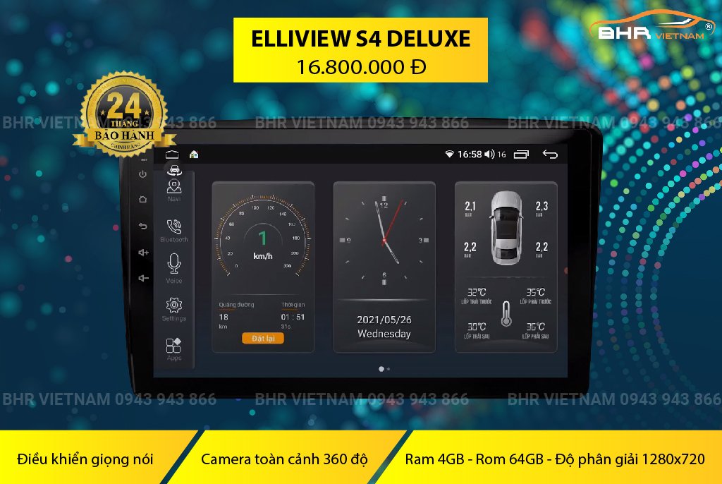 Thông số cấu hình màn hình Elliview S4 Deluxe