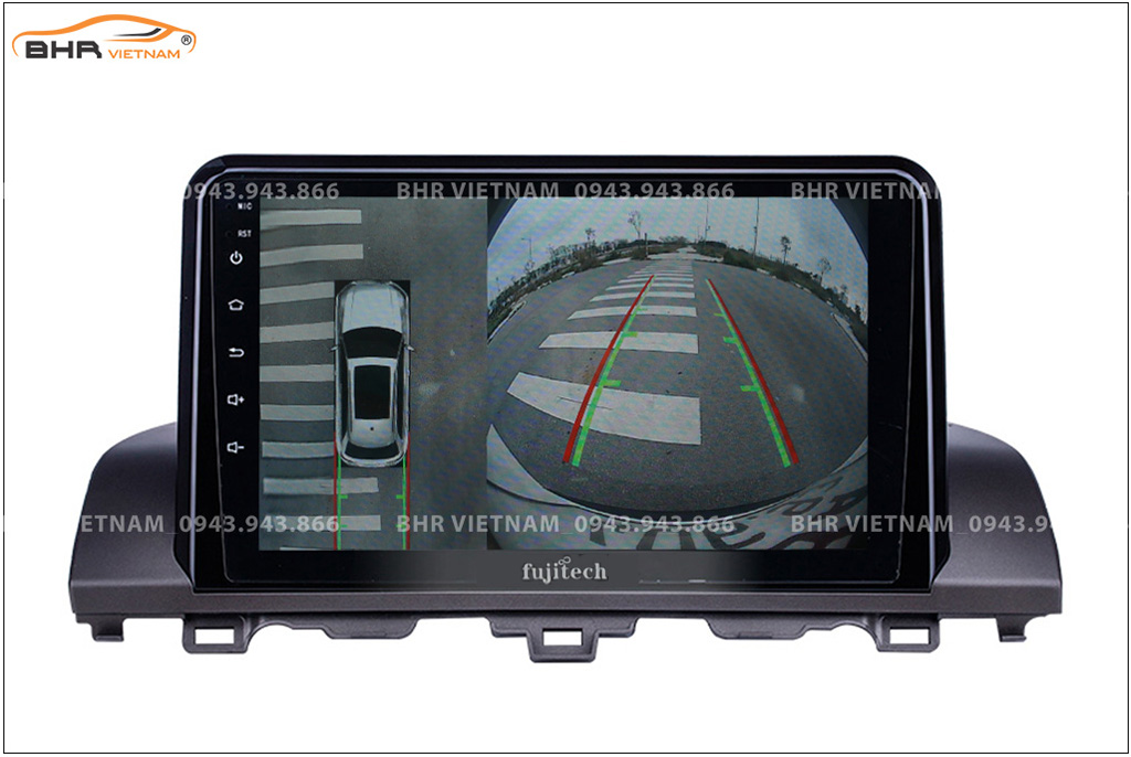 Hình ảnh quan sát từ camera sau trên màn hình DVD Fujitech 360 Honda Accord 2020 - nay