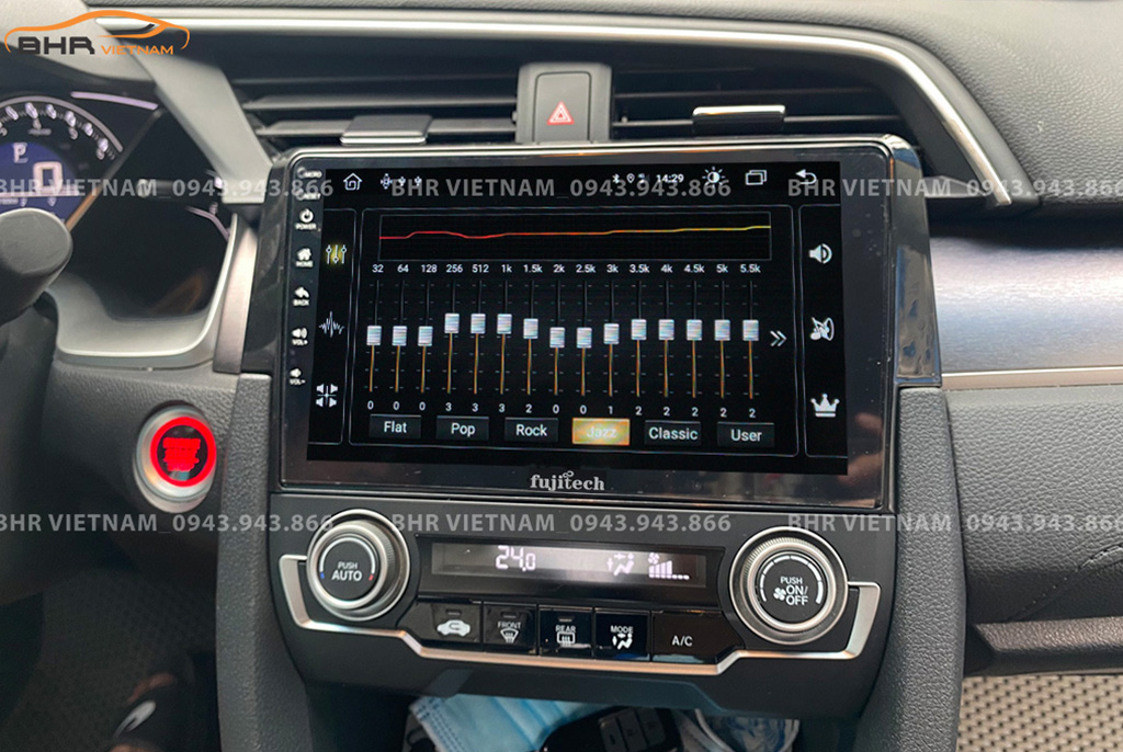 Trải nghiệm âm thanh sống động trên màn hình DVD Android Fujitech 360 Honda Civic 2017 - nay