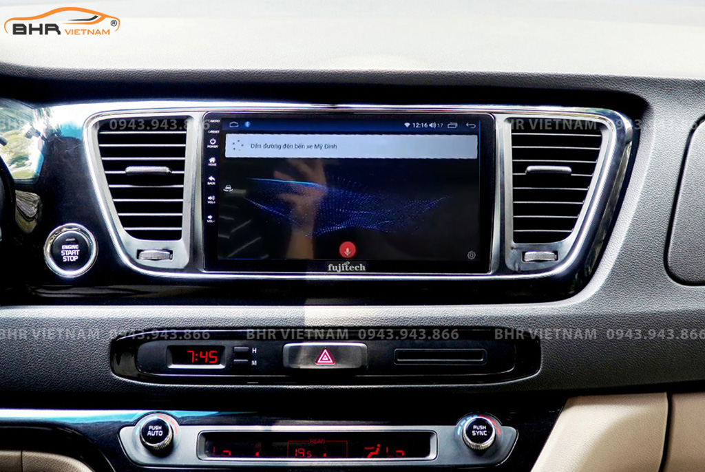 Điều khiển bằng giọng nói Màn hình Android Fujitech 360 Kia Sedona 2015 - nay