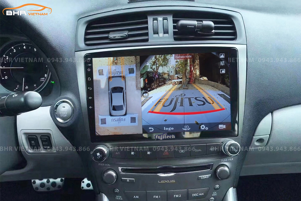 Hình ảnh quan sát camera trước màn hình DVD Fujitech 360 Lexus IS250 2005 - 2012